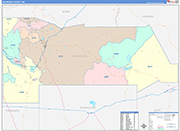 San Miguel County Wall Map Color Cast Style